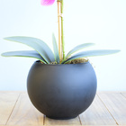 Arranjo Orquídea Pink Artificial No Vaso Preto | Formosinha